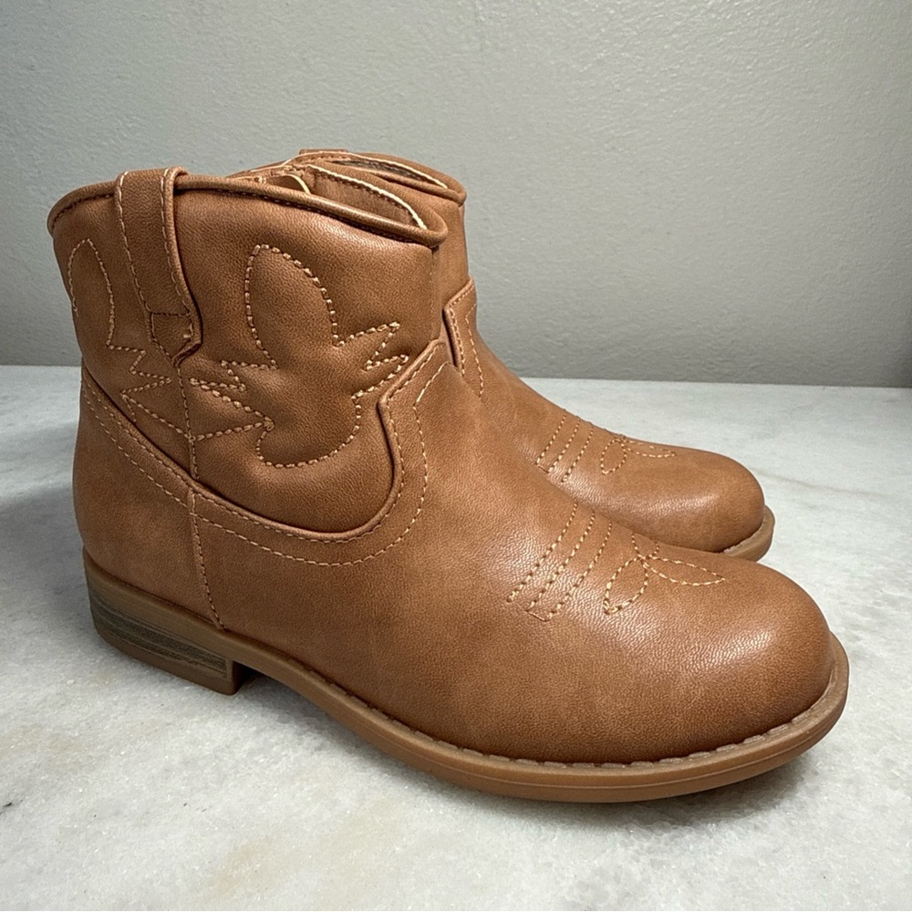 Jumping Bean Western Kids Brown Ankle Boots Rizzy Size 11 Toddler Everyday